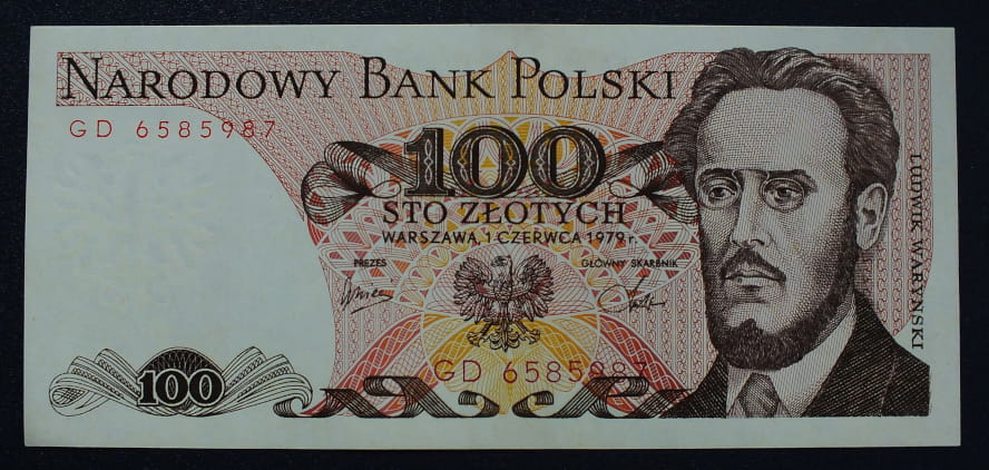 100 zł Ludwik WARYŃSKI 1979 UNC