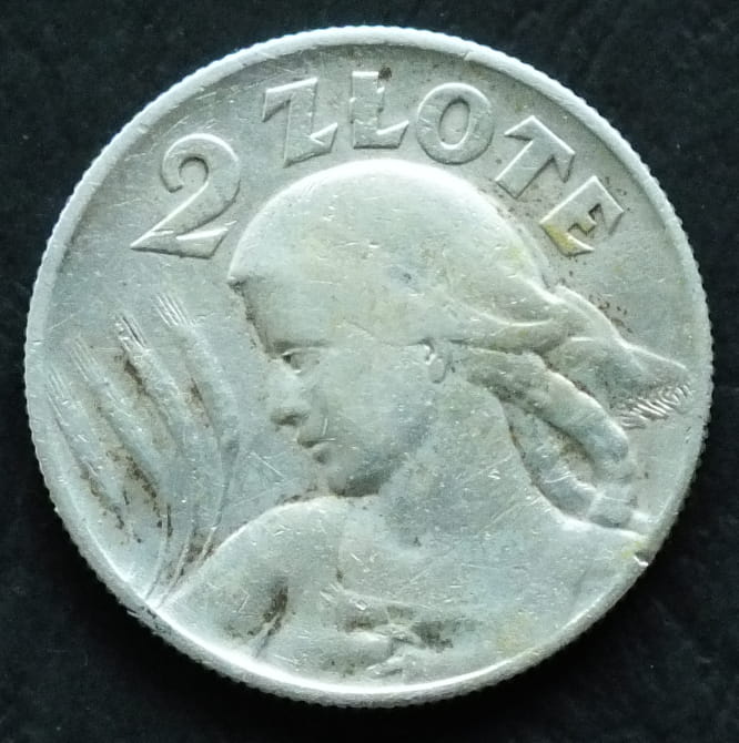 2 zł 1925 z kropką - Żniwiarka
