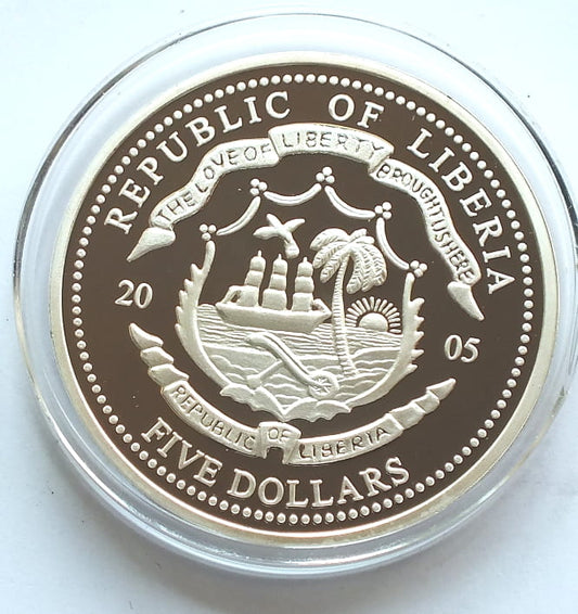 5 dolarów Liberia Benedict XVI