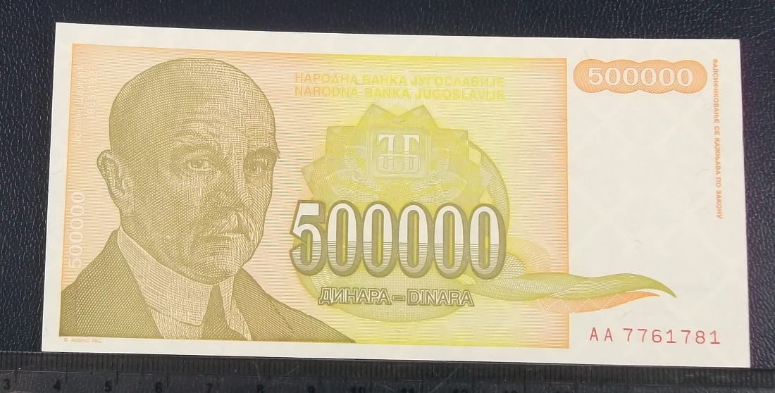 500.000 dinarów JUGOSŁAWIA