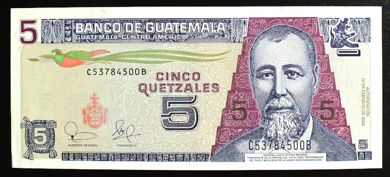 5 Quetzales - Gwatemala 2003 r.