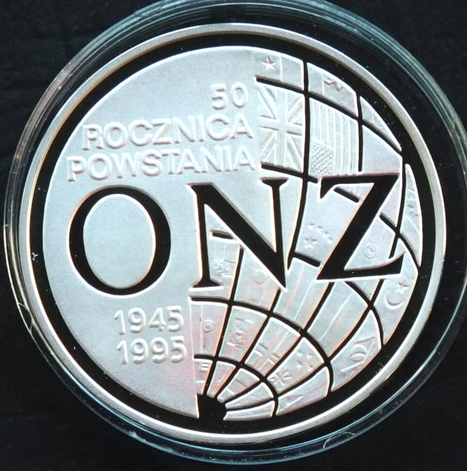 20 zł 50. rocznica powstania ONZ