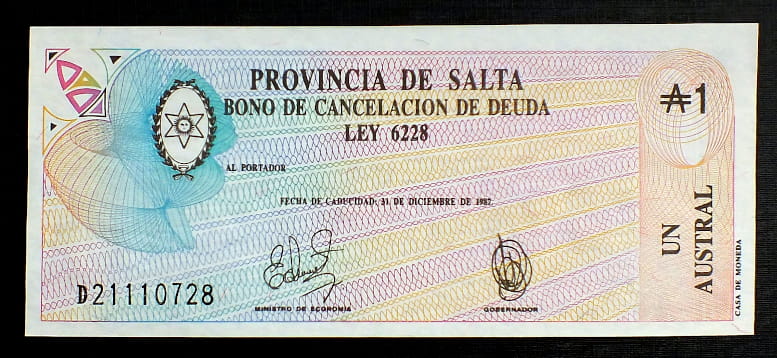 1 Austral - Argentyna Provincia de Salta