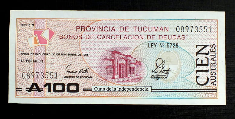 10 Australes - Argentyna Provincia de Tucuman