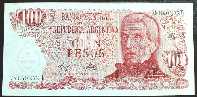 100 Pesos - Argentyna 1976 r.