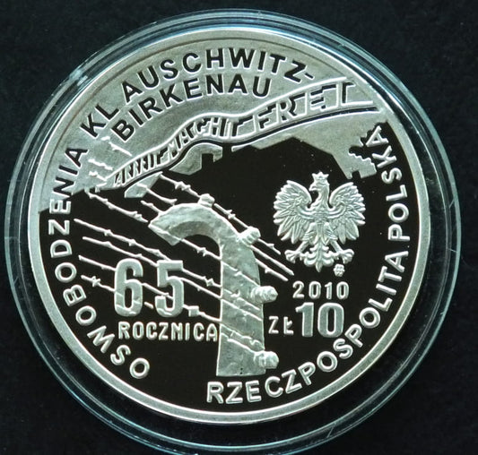 10 zł 65. rocznica oswobodzenia KL Auschwitz-Birkenau