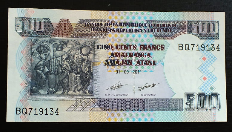 500 francs - Burundi