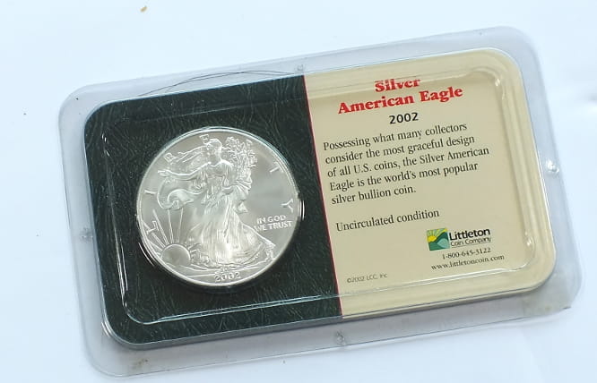 1 USD rok 2002 - 1 OZ