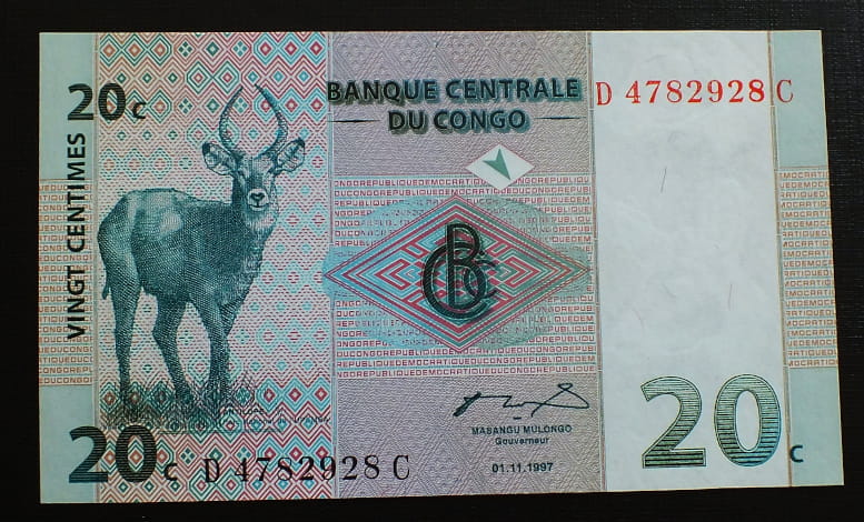 20 Centimes - Kongo