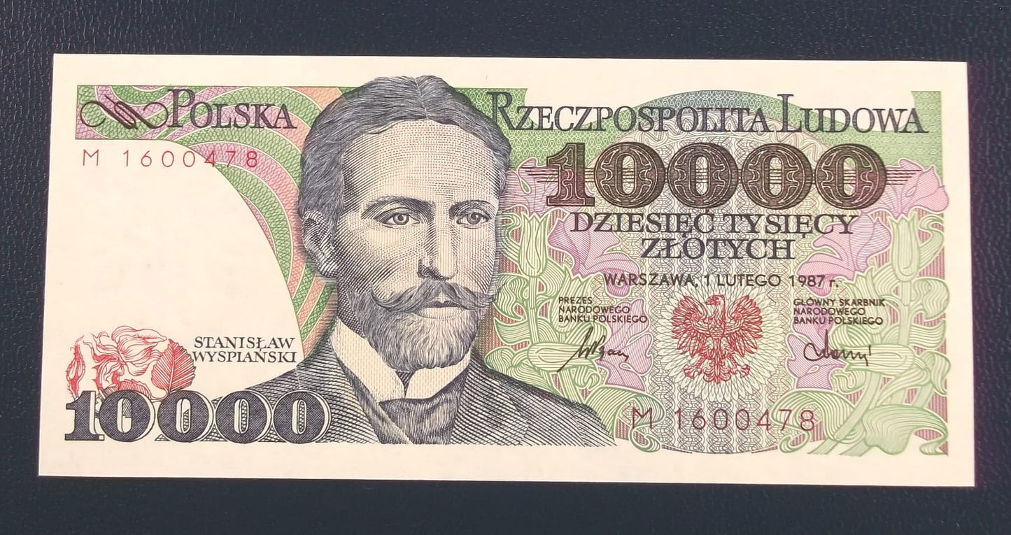 10000 zł Stanisław WYSPIAŃSKI 1987 UNC