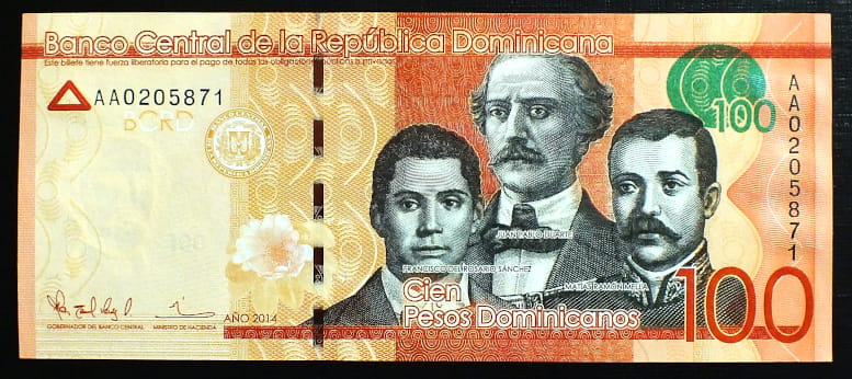 100 Pesos Oro - Dominikana 2014 r.