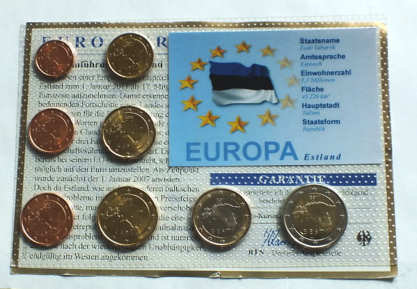 Zestaw monet EURO - Estonia