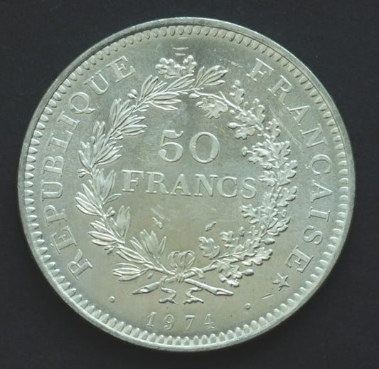 50 Franków Herkules 1974 30 g AG .900
