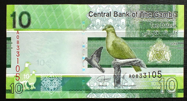 10 Dalasis - Gambia 2019 r.
