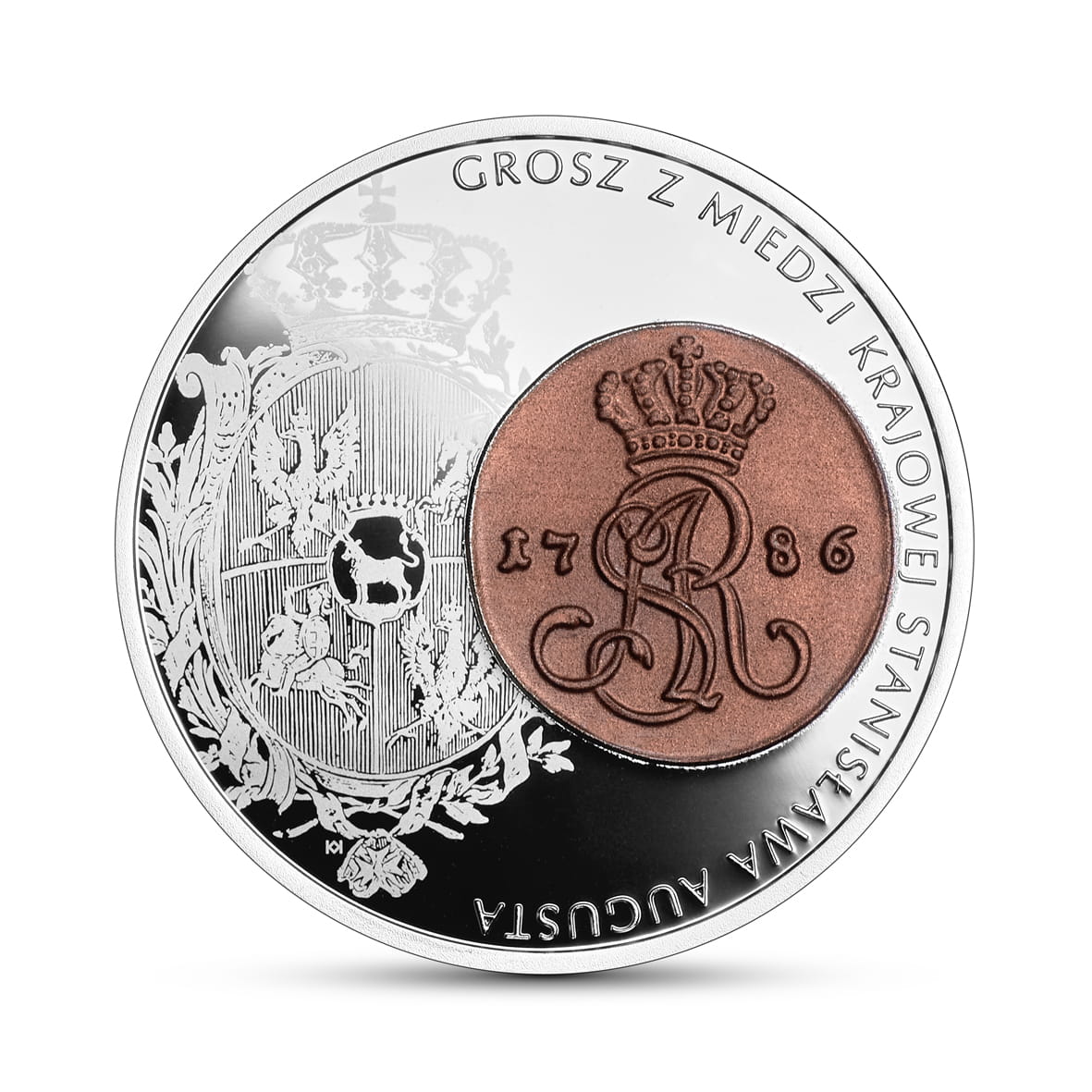 Moneta 20 zł Historia monety polskiej – Grosz z miedzi krajowej Stanisława Augusta