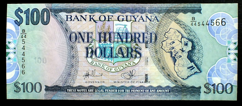 100 Dolarów - Gujana