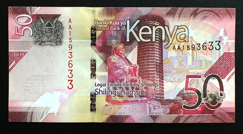 50 Szylingów - Kenia 2019 r.