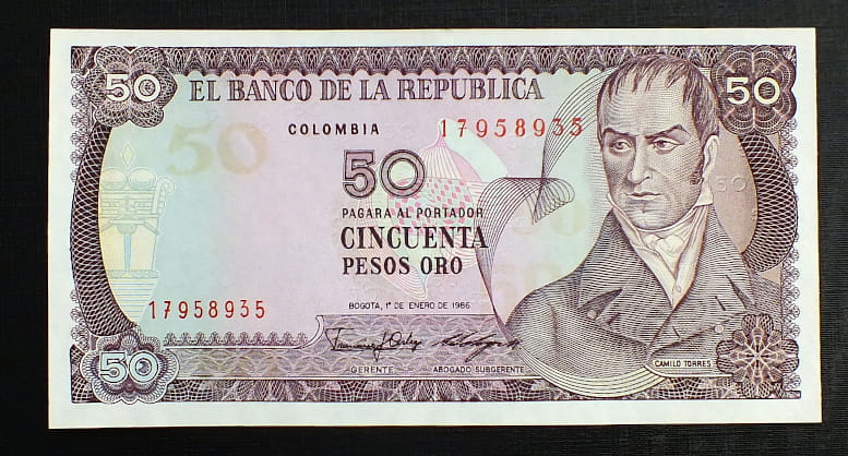 50 Pesos Oro - Kolumbia 1986 r.