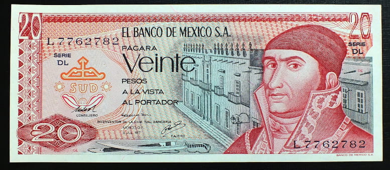 20 Pesos - Meksyk 1977 r.