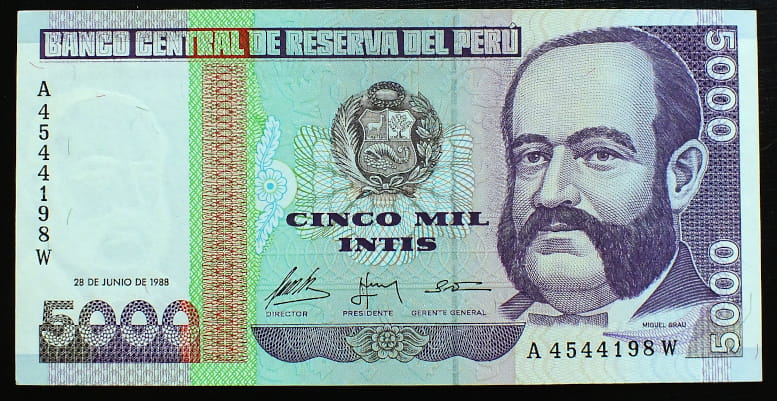 5000 Intis - PERU