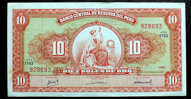 10 Soles de Oro - Peru 1956 r.