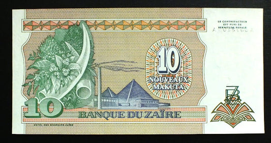 10 Nouveaux Makuta - Zair 1993 r.