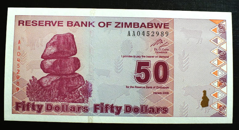 50 Dollars - Zimbabwe