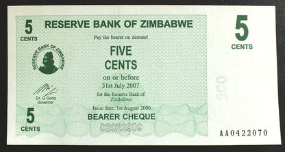 5 Cents - Zimbabwe 2006 r.