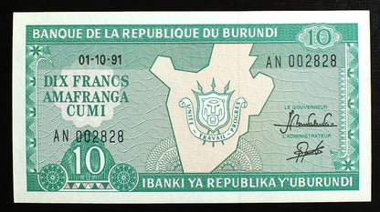 10 franków - Burundi