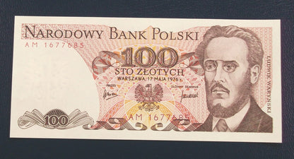 100 zł Ludwik WARYŃSKI 1976 UNC