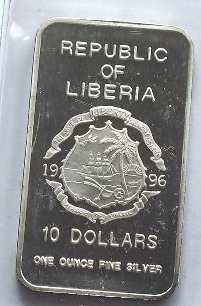 10 dolarów Liberia Hong Kong returns to China