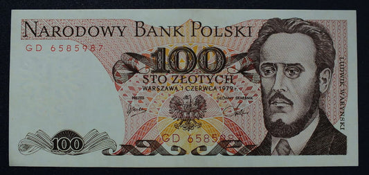 100 zł Ludwik WARYŃSKI 1979 UNC