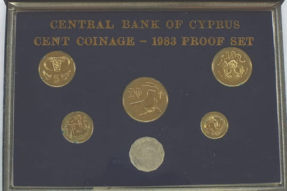 Proof Set 6 monet Cypr 1983