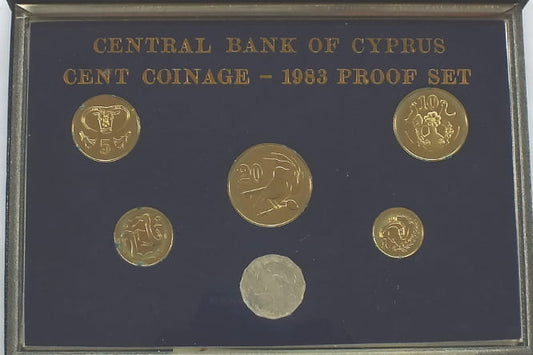 Proof Set 6 monet Cypr 1983