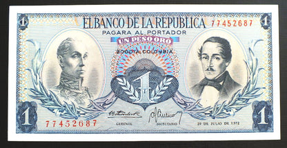 1 Pesos Oro - Kolumbia 1972
