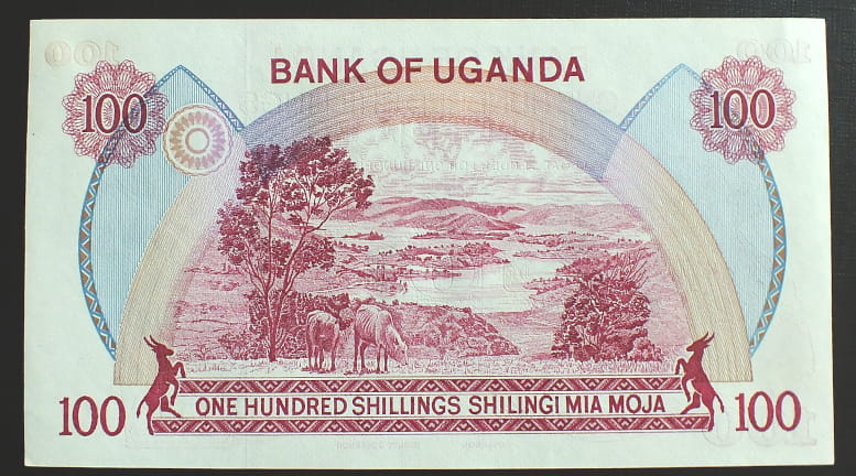 100 Szylingów - Uganda 1982 r.