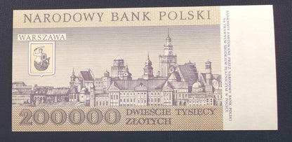 200000 zł Warszawa 1989 UNC