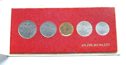 Set Watykan5 monet 1975