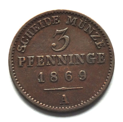3 pfenninge 1869 A Preussen