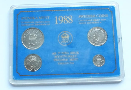 Zestaw Szwecja 1988 mennicze