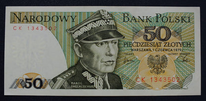 50 zł Karol ŚWIERCZEWSKI 1979 UNC