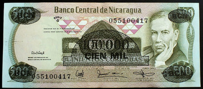 100000 Cordobas - Nikaragua 1987 r.