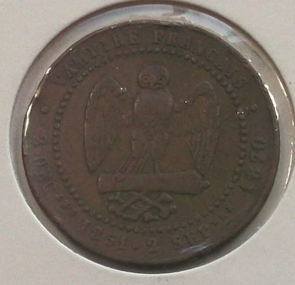 Żeton prześmiewczy Napoleon III 1856-1870