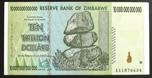 10 000 000 000 000 Dolarów - Zimbabwe
