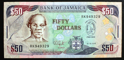 50 Dolarów - Jamajka 2010 r.