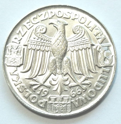 100 zł Mieszko i dąbrówka 1966 - popiersie