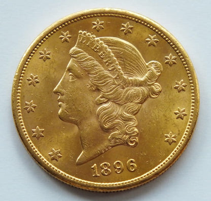 Moneta 20 USD ZŁOTO 1896 S