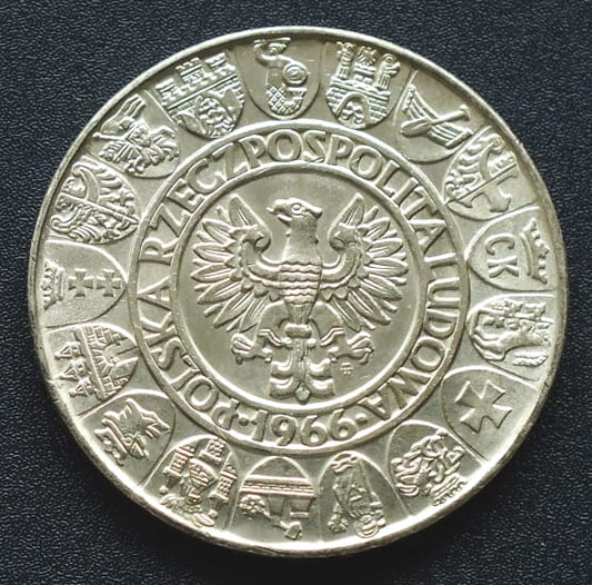 100 zł Mieszko i Dąbrówka 1966 - półpostać