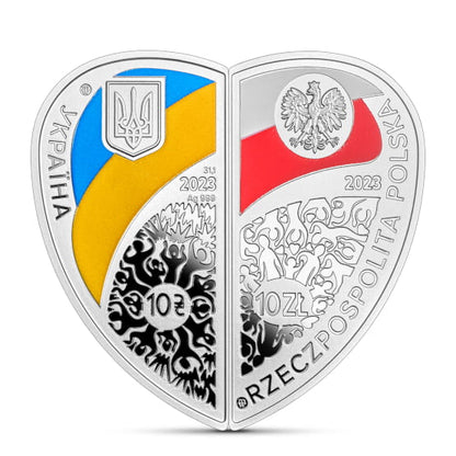 Moneta 10 zł + 10 uah Przyjaźń i braterstwo to największe bogactwo