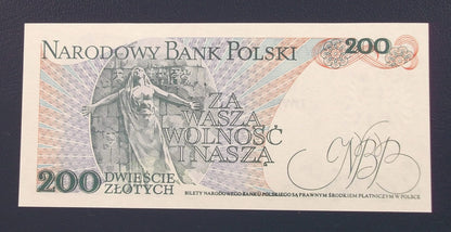 200 zł Jarosław DĄBROWSKI 1986 UNC